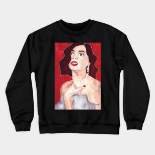 Lady on Red Crewneck Sweatshirt